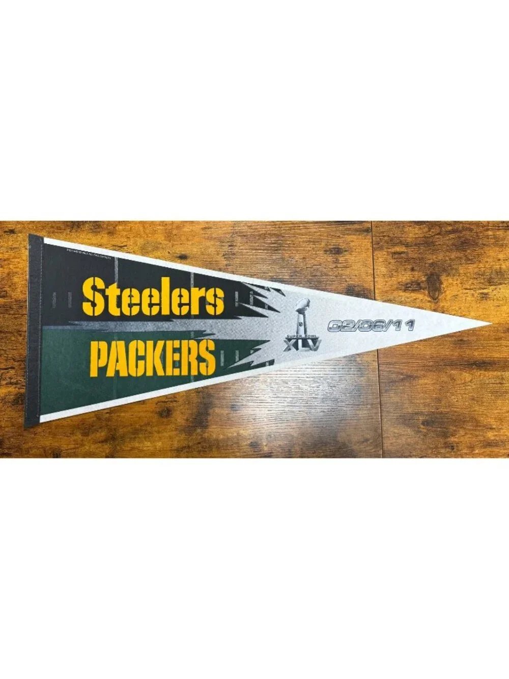 Super Bowl XLV 2011 Steelers vs. Packers pennant